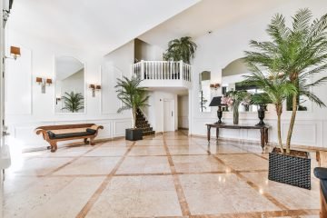 A cozy and spacious empty room in a luxury house
